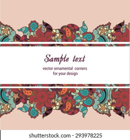 Doodle hand drawn abstract background. Template summer ornamental design for card. 