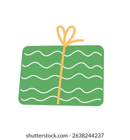 Doodle Hand Drawn Abstract Gift Box Symbol Icon. Simple Childish Decoration Art. Greeting Birthday Card Gift Box Element. Colorful Positive Kid baby Shower Party Decor Icon