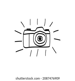 doodle hand drawn camera vector design