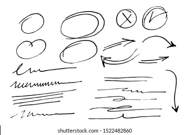 doodle hand drawn of design element. Infographic elements on isolation white background. vector illustration