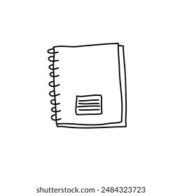  doodle hand drawn diary  clip art  notebook Notepad with spiral binding, diary clip art , notebook vector