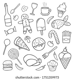 Grafikdesign mit doodle-handgezeichnetem Element