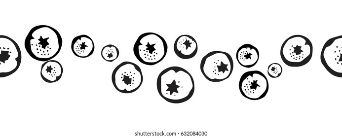 Doodle hand drawn endless brush isolated on white background.