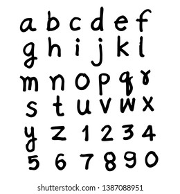 Doodle hand drawn font design