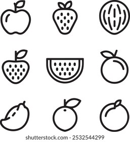 Desenhado à mão Doodle ícone de fruta design 