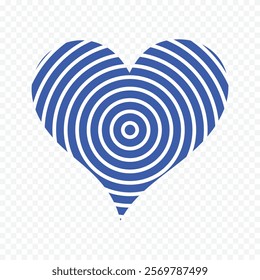 Doodle hand drawn heart drawing on white background