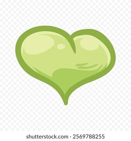 Doodle hand drawn heart drawing on white background