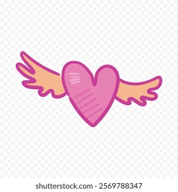 Doodle hand drawn heart drawing on white background