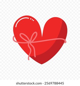 Doodle hand drawn heart drawing on white background