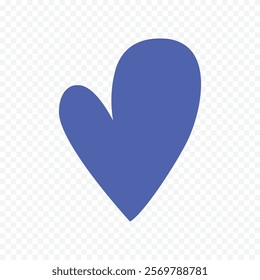 Doodle hand drawn heart drawing on white background