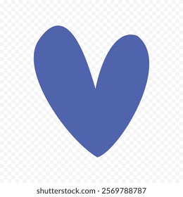 Doodle hand drawn heart drawing on white background