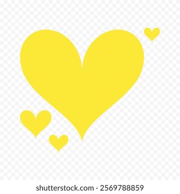 Doodle hand drawn heart drawing on white background