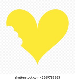 Doodle hand drawn heart drawing on white background