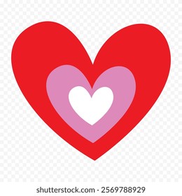 Doodle hand drawn heart drawing on white background