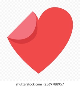 Doodle hand drawn heart drawing on white background