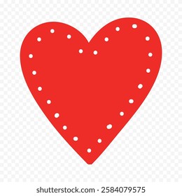 Doodle hand drawn heart drawing on white background