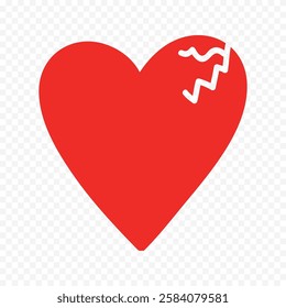 Doodle hand drawn heart drawing on white background