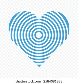 Doodle hand drawn heart drawing on white background