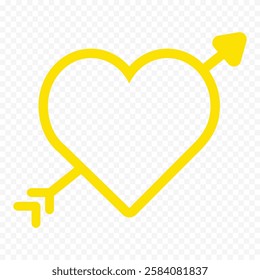 Doodle hand drawn heart drawing on white background