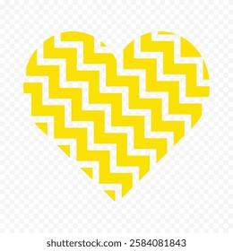 Doodle hand drawn heart drawing on white background