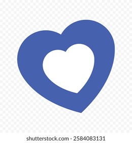Doodle hand drawn heart drawing on white background