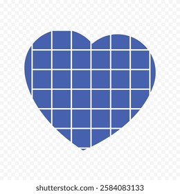 Doodle hand drawn heart drawing on white background