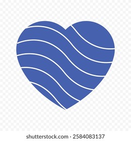 Doodle hand drawn heart drawing on white background
