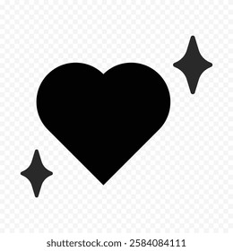 Doodle hand drawn heart drawing on white background