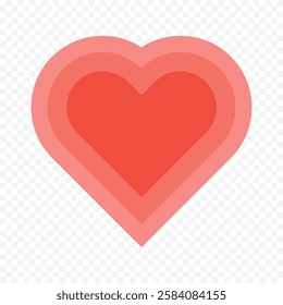 Doodle hand drawn heart drawing on white background