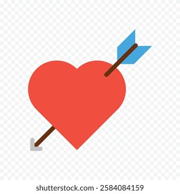 Doodle hand drawn heart drawing on white background
