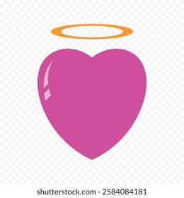 Doodle hand drawn heart drawing on white background