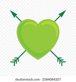 Doodle hand drawn heart drawing on white background