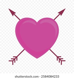 Doodle hand drawn heart drawing on white background