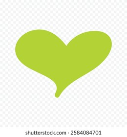 Doodle hand drawn heart drawing on white background