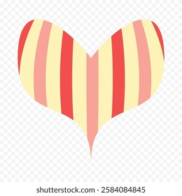 Doodle hand drawn heart drawing on white background