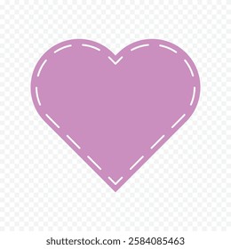 Doodle hand drawn heart drawing on white background