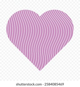 Doodle hand drawn heart drawing on white background