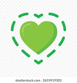 Doodle handgezeichnete Herzzeichnung auf weißem Hintergrund