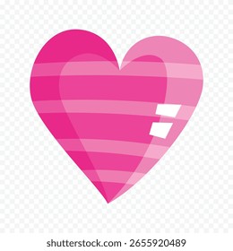 Doodle hand drawn heart drawing on white background