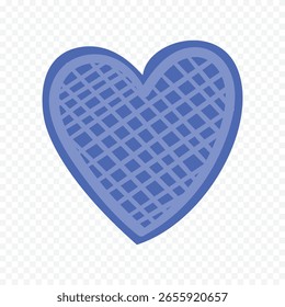 Doodle handgezeichnete Herzzeichnung auf weißem Hintergrund
