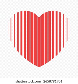 Doodle hand drawn heart drawing on white background
