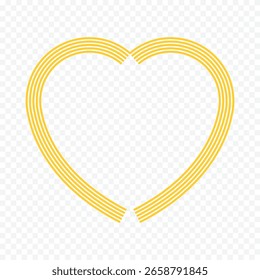 Doodle handgezeichnete Herzzeichnung auf weißem Hintergrund