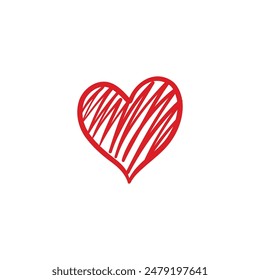 Doodle hand drawn heart drawings icon editable background free image