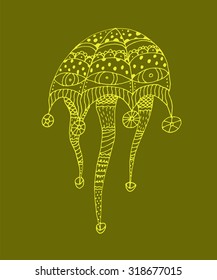 Doodle hand drawn jellyfish in vector