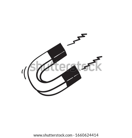 Similar – Image, Stock Photo Magnet and icons drawn with white chalk. The concept of attracting new customers and retaining the audience