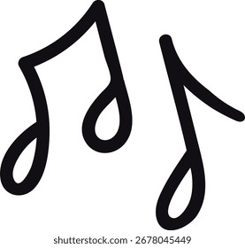 Doodle hand drawn music notes