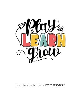 Doodle hand drawn school inspirational quotes Vector illustration.