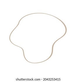 Doodle Hand Drawn Scribble Circle art line frame. Vector scandinavian design element for your story text.