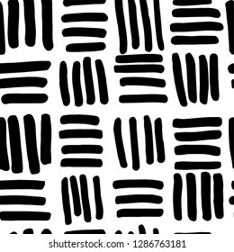 Doodle hand drawn seamless pattern. Random decorative elements on white background. Texture for banner, textile, post card, print.
