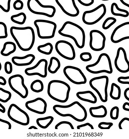 Doodle hand drawn seamless pattern. Scribble sketch texture background. Organic shapes vector illustration